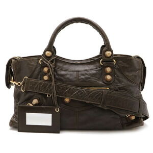 BALENCIAGA The Giant Bag Shoulder Khaki Green brown